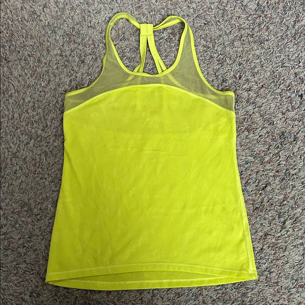 Roxy Neon Yellow Mesh Tank Top